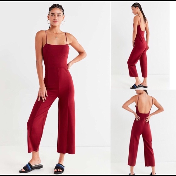 Urban Outfitters Pants - Burgundy Red Low back jumpsuit
